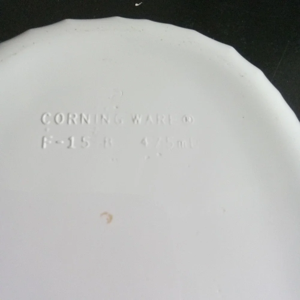 Corning Ware French White Oval Ramekin F-15-B 475ml Ribbed Ceramic Baking Dish
